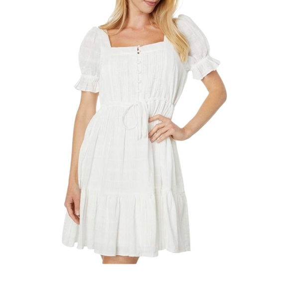 Madewell White Puff-Sleeve Draw-String
Mini Dress Women’s Size Medium - Picture 10 of 10